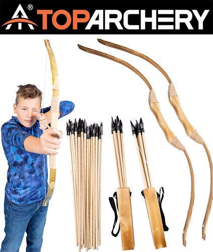 Set handmade wooden bow - set,